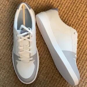 Brand new never worn ladies size 10 Cole Haan white sneaker with gray
